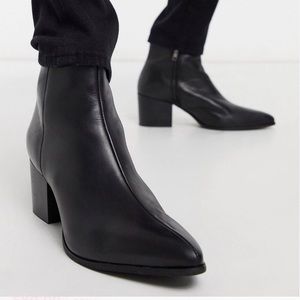 ASOS MENS LEATHER BOOTS